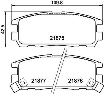 Гальмівні колодки, дискове гальмо (набір) HELLA 8DB355016621