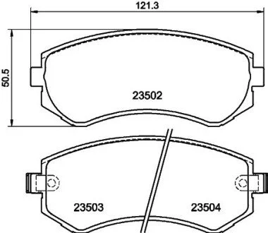 Тормозные колодки зад. Almera/Patrol 95- 1.4-4.2 PAGID HELLA 8DB355017-201