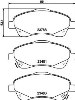 Тормозные колодки передние Toyota Avensis 00-08 (bosch) PAGID HELLA 8DB355017-321