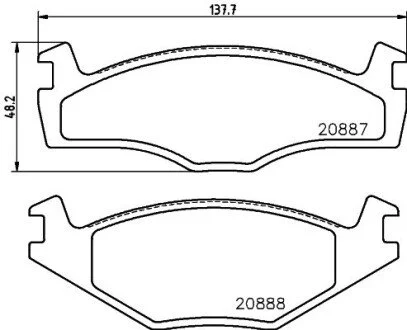 Гальмівні колодки, дискове гальмо (набір) HELLA 8DB355017521