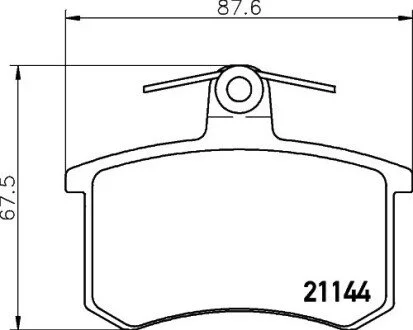 Колодки тормозные комплект HELLA 8DB355017951