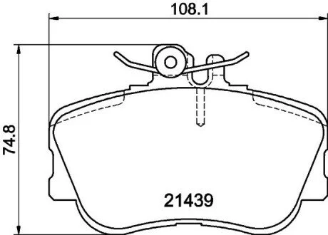 Гальмівні колодки, дискове гальмо (набір) HELLA 8DB355018041