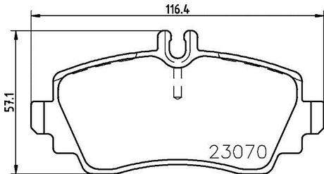 Тормозные колодки передние MB A-class (W168) 97-04 (TRW) PAGID HELLA 8DB355018-281