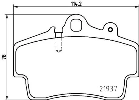 Гальмівні колодки, дискове гальмо (набір) HELLA 8DB355018471 (фото 1)