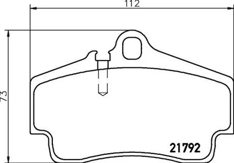Гальмівні колодки, дискове гальмо (набір) HELLA 8DB355018481