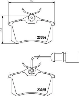 Гальмівні колодки, дискове гальмо (набір) HELLA 8DB 355 018-601