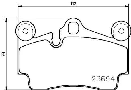 Тормозные колодки дисковые зад. VW Touareg 2.5 04-10 /Porsche Cayenne 3.2 02- HELLA 8DB 355 018-711