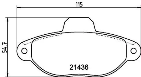 Гальмівні колодки, дискове гальмо (набір) HELLA 8DB355019151