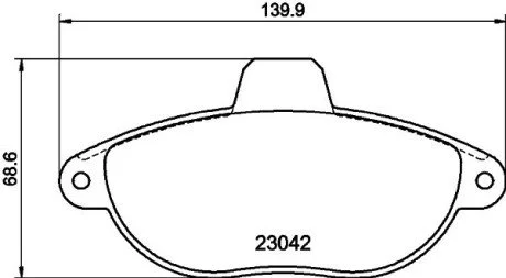 Гальмівні колодки перед. Jumpy/Scudo/Expert 96- (Bendix) HELLA 8DB355019-251