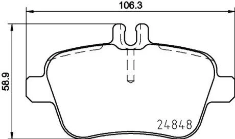 Гальмівні колодки (набір) HELLA 8DB355019641