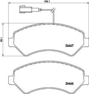 Гальмівні колодки дискові T2201 HELLA 8DB355019901