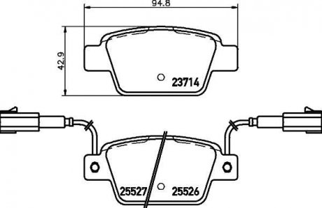 Дисковые тормозные колодки HELLA 8DB355020181