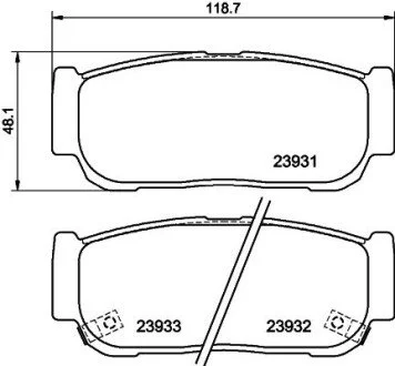 Дисковые тормозные колодки HELLA 8DB355020221
