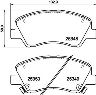 Гальмівні колодки дискові HELLA 8DB355020231