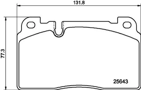 Дискові гальмівні колодки перед. Audi Q5 HELLA 8DB 355 020-241
