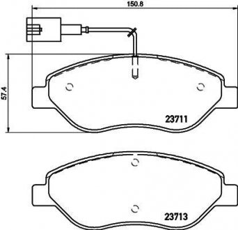 Гальмівні колодки дискові T2218 HELLA 8DB355020561 (фото 1)