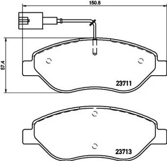 Гальмівні колодки дискові T2218 HELLA 8DB355020561