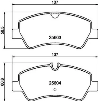 Тормозные колодки зад. Transit (V348) 12- (RWD) HELLA 8DB355020-721