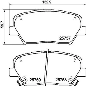 Дисковые тормозные колодки HELLA 8DB355020871