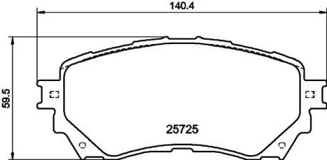 Тормозные колодки дисковые перед. Mazda 6 2.0-2.5 12- HELLA 8DB 355 020-901