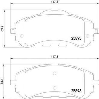 Тормозные колодки дисковые перед. Peugeot 308 II 1.2-2.0D 2013- HELLA 8DB 355 021-321 (фото 1)