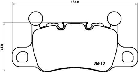 Brake Pad Set, disc brake HELLA 8DB355021401