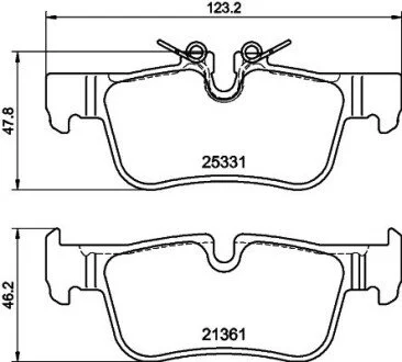 Гальмівні колодки (набір) HELLA 8DB355021681