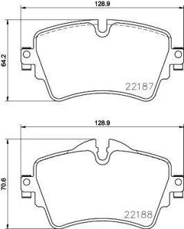 Гальмівні колодки (набір) HELLA 8DB355023091