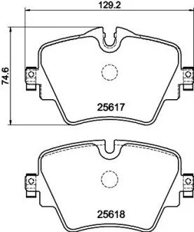 Гальмівні колодки дискові BMW 2 (F45)/X1 (F48), 13- HELLA 8DB 355 023-131