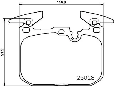 Гальмівні колодки (набір) HELLA 8DB355023141