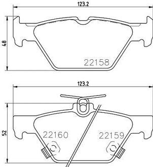 Гальмівні колодки дискові зад. Subaru Outback 2.0 D 2015- HELLA 8DB 355 023-341