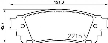 Гальмівні колодки дискові зад. Toyota Camry/Rav4/C-Hr/Es300/Ux Rr 15-/17- HELLA 8DB355024631