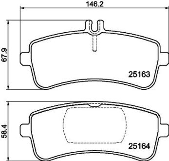 Klocki ham. tył AMG GT (X290), C-CLASS (W205), C-CLASS Convertible (A205), C HELLA 8DB355025241