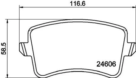 Klocki ham. tył AU HELLA 8DB355025391
