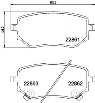 Klocki ham. tył MERCEDES-BENZ HELLA 8DB355037951