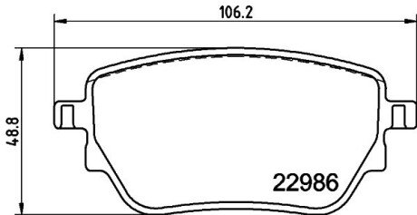 Klocki ham. tył MB HELLA 8DB355039021 (фото 1)