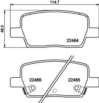 Klocki ham. tył CHEVROLET HELLA 8DB355039081
