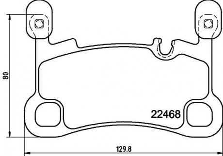 Колодки гальмівні (задні) Porsche Cayenne 17- (Brembo) Q+ HELLA 8DB355039111 (фото 1)