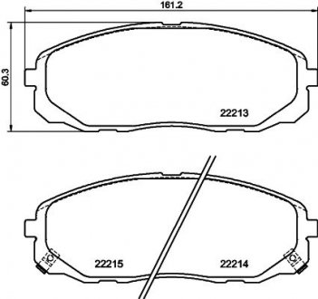 Колодки гальмівні, дискові HELLA 8DB355039441