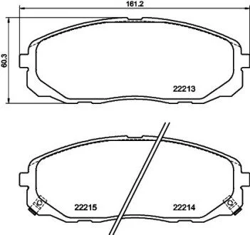 Колодки гальмівні, дискові HELLA 8DB355039441
