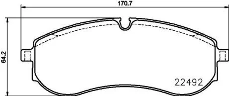Klocki ham. tył MAN, VOLKSWAGEN HELLA 8DB355039531