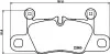 Колодки тормозные (задние) Porsche Cayenne 4.0T 17- (Brembo) 8DB355039821
