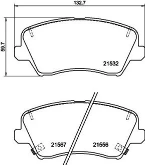 Klocki ham. przód HYUNDAI, KIA HELLA 8DB355039971