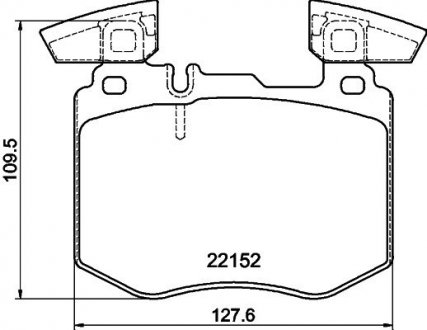 Колодки тормозные (передние) MB GLC-class (X253) 19- HELLA 8DB355039981