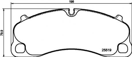 Klocki ham. przód PORSCHE HELLA 8DB355039991