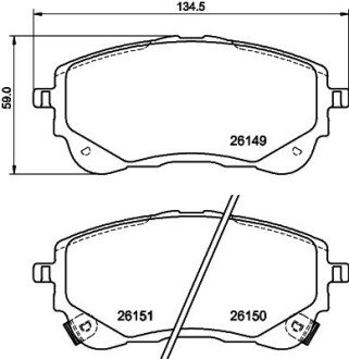 Klocki ham. przód SUZUKI TOYOTA HELLA 8DB355040191