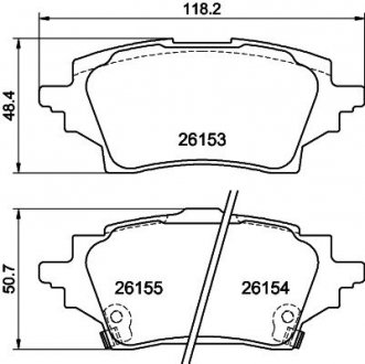 Klocki ham. tył TOYOTA HELLA 8DB355040221