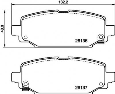 Klocki ham. tył JEEP HELLA 8DB355040251