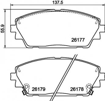 Klocki ham. 3 Hatchback (BP), 3 Saloon (BP_), 3 AXELA Saloon HELLA 8DB355040271