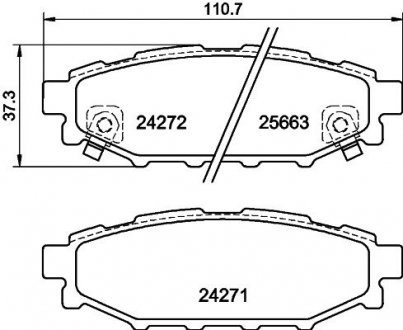 Klocki ham. tył TOYOTA HELLA 8DB355040391 (фото 1)